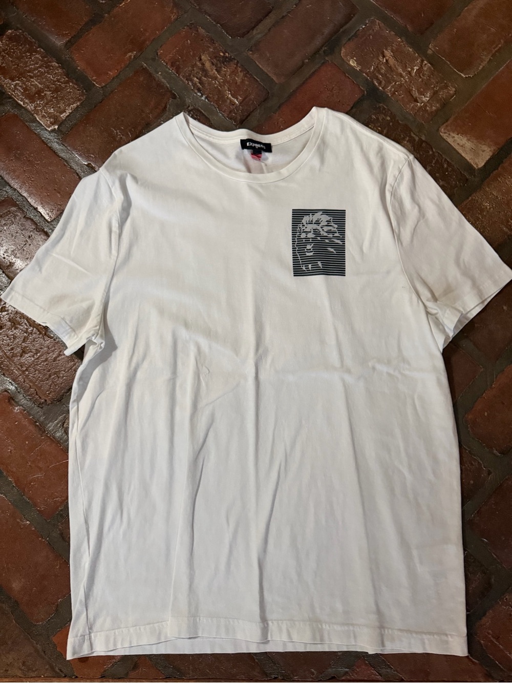 Express White Graphic Tee